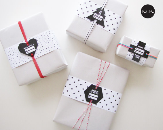 6 Christmas gift tag ideas with free printables, via http://www.scandinavianlovesong.com/