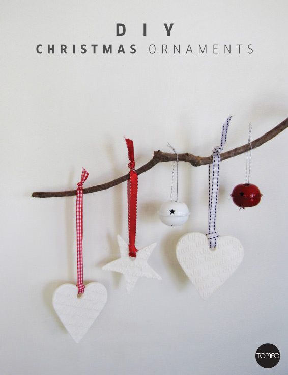 How to make white clay  christmas  ornaments  TOMFO