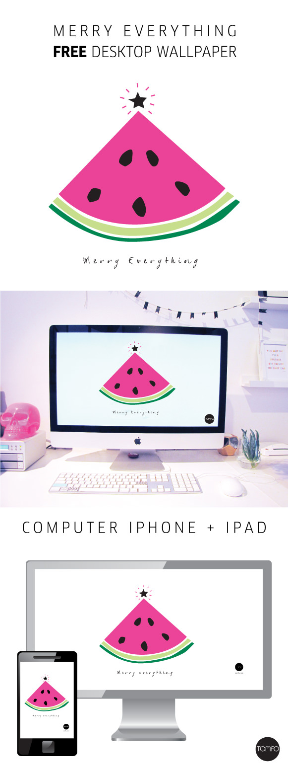 TOMFO-FREE-WATERMELON-CHRISTMAS-TREE-WALLPAPER