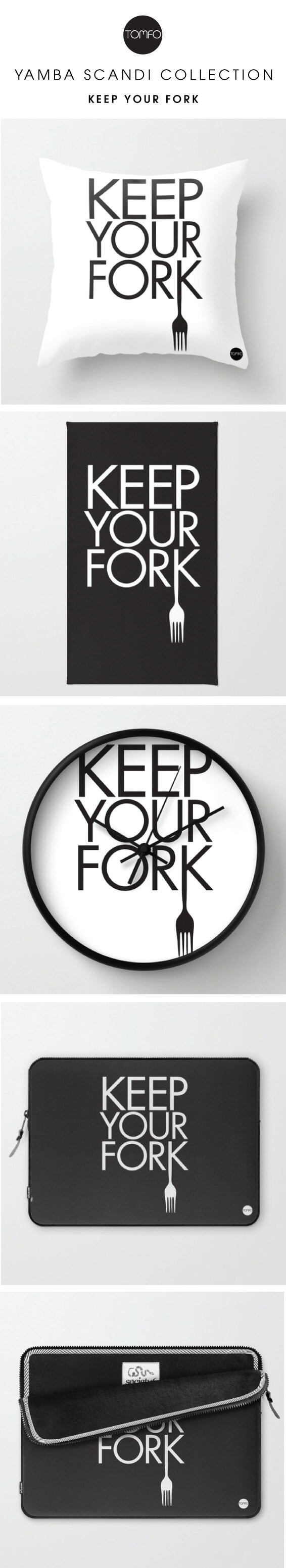 Keep-your-forkCLOCK-AND-LAPTOP-SKIN-Tomfo