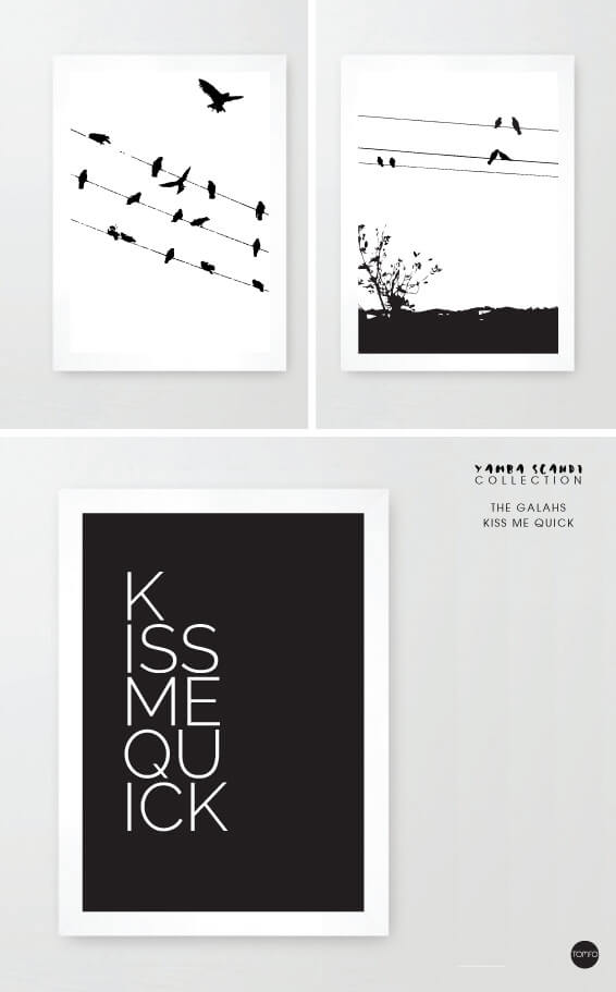 TOMFO-The-galahs-Kiss-me-quick-prints