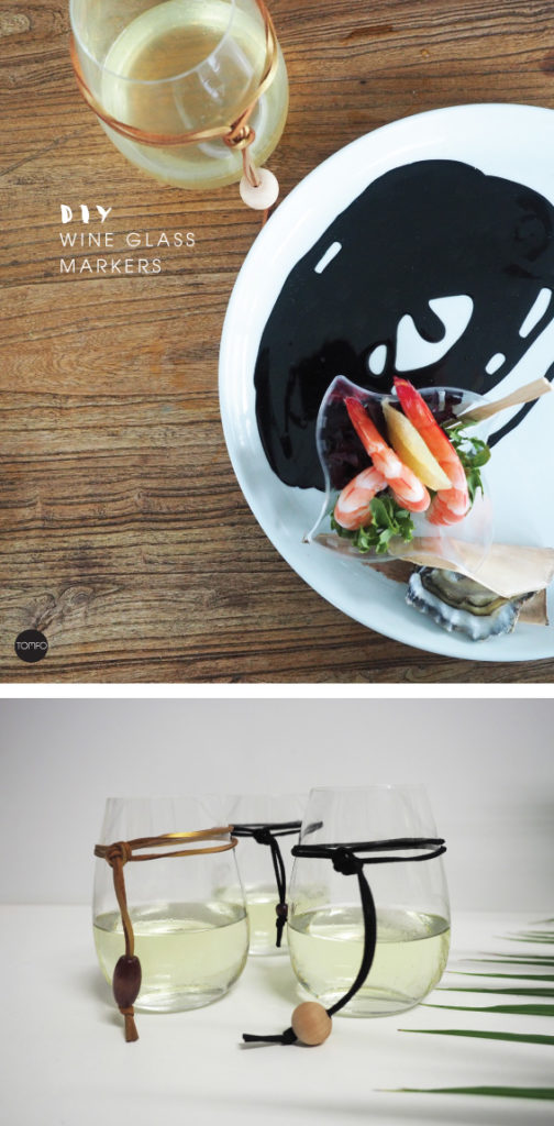 DIY wine glass marker Scandinavian inspired TOMFO