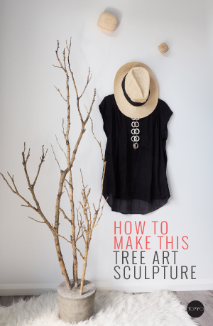 DIY tree art sculpture | Tomfo | Yamba Scandi | Scandinavian inspired | diy concrete ideas