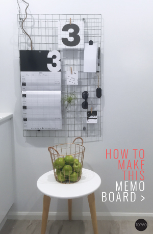 diy wire memo board | Tomfo | Yamba Scandi | memo board